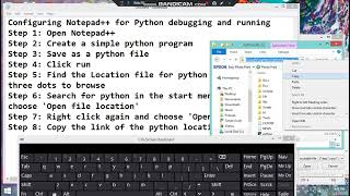 4. Configuring Notepad++ for Python debugging and running part 2