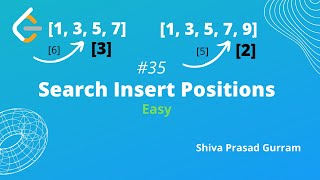 Search Insert Position | Leetcode 35 | Binary Search Algorithm | Java | Shiva Prasad Gurram