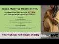 Black Maternal Health in NYC