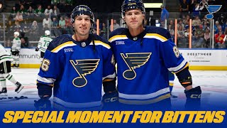 Bitten brothers lead Blues onto ice