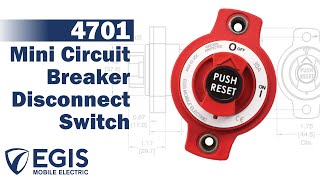 Panel Mount Mini Circuit Breaker Disconnect Switch (20-60 Amp) PN 4701 - Egis Mobile Electric