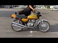 250ss　s1a　オリジナルコンディション　エンジン始動＆試乗動画　ss　kh　マッハ　kawasaki　engine　start