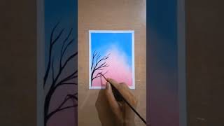 How to draw oil pastel drawing easy #shorts