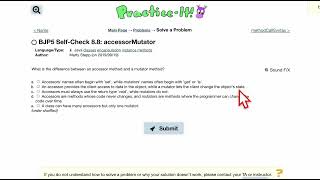 Java Practice It | Self-Check 8.8: accessorMutator | classes, encapsulation, instance methods
