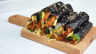 Spicy fish cake Gimbap  / recipe easy\u0026tasty / 잇츠쿠킹 / eat's cooking