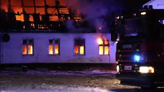 Voldsom brand i Lunderskov