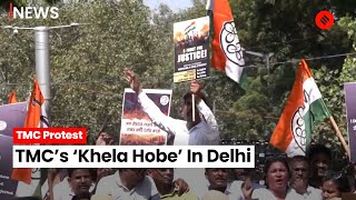 TMC Protest In Delhi: TMC Continues Protest In Delhi Against BJP Over MGNREGA Funds