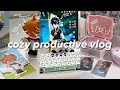 cozy productive vlog 📓💌🌱 studying tips, blindboxes, packing orders, kinich banner