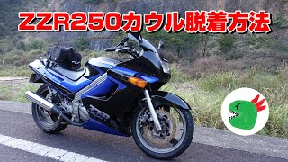 ZZR250　カウル外して丸裸にしてみた！