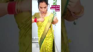 how to fix chest pleats/upper pleats in saree #drapingsaree #saree #pleats