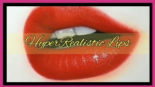 Red Hyper Realistic Lips Tutorial For Beginners |HyperRealistic Colored Pencil Sketch | BalluBlogg