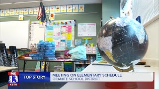 Granite School District adjusts elementary school schedules