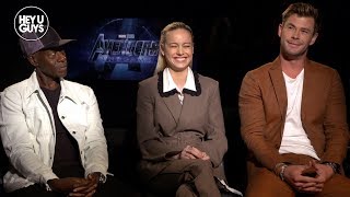 Brie Larson, Chris Hemsworth & Don Cheadle on Avengers: Endgame