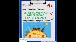 Soal Jawaban Channel Tes Kepariwisataan dan Ekonomi Kreatif