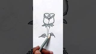 How To Draw Rose | Easy Drawing for beginners #shorts #trending #viral