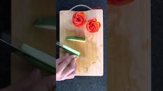 Unlock the Art of Tomato Flower Garnish: Elevate Your Vegetable Carving Skills @foodife66 #foodart