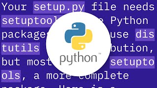 Python 3: ImportError "No Module named Setuptools"
