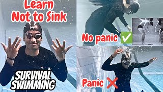 Survival Swimming Tips "Learn Not to Sink", Swimming Tips for Beginners, Swimming Training