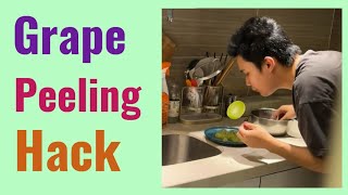 Grape Peeling Hack Compilation #tipsandtricks #peeling