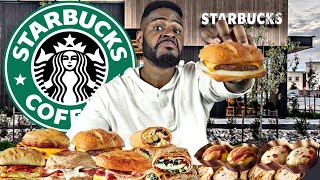 Starbucks ENTIRE Breakfast Menu Mukbang Review Taste Test