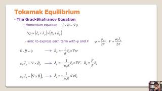 [핵융합 플라즈마 개론] Lecture 14 Tokamak equilibrium. 서울대 나용수교수님