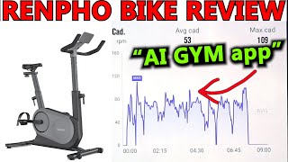 RENPHO Bike REVIEW (part 2) - FREE AI Gym App Deviates Peloton App style conformity - AI Powered
