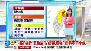 【季容氣象報報】梅花逼近台灣 週一慎防豪雨及短延時強降雨│中視晨間氣象 20220912