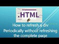 Auto Refresh Div periodically without refreshing the whole page