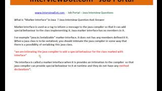 What is Marker Interface Explain Java Interview