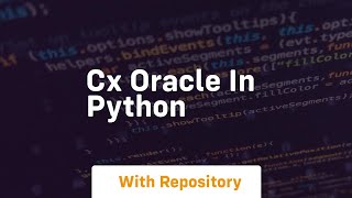 cx oracle in python