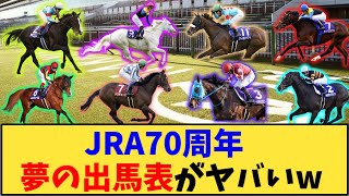 【競馬】「超豪華、夢のスペシャル出馬表がエグいと話題にwww」に対する反応【反応集】