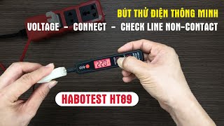 Bút thử điện cảm ứng có màn hình Habotest HT89 đo điện không chạm, đo điện áp, tìm vị trí đứt dây