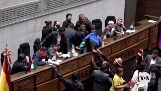 Bolivian lawmakers scuffle in congress as tensions continue inside the ruling party | VOANews