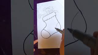 How To Draw Christmas Stocking | Vẽ và Tô màu Tất Noel