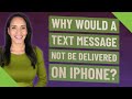 Why would a text message not be delivered on iPhone?