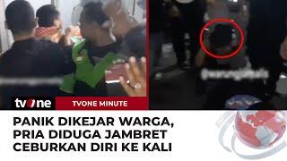 Nekat! Dua Pemuda Terduga Jambret Ceburkan Diri ke Kali di Jakpus | tvOne Minute