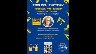 Toolbox Tuesday with RoseAnn Duplan and OK STABLE Accounts