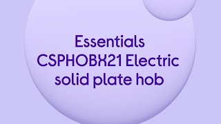 Essentials CSPHOBX21 Electric Solid Plate Hob - Inox - Quick Look