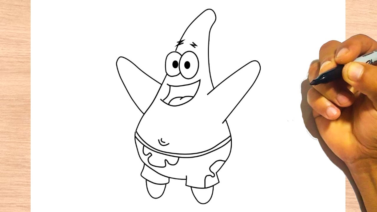 How To Draw PATRICK STAR (SPONGEBOB) Easy - Drawing Step By Step - YouTube