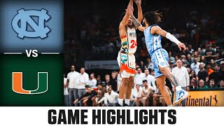 North Carolina vs. Miami Game Highlights | 2023-24 ACC Men's Basketball