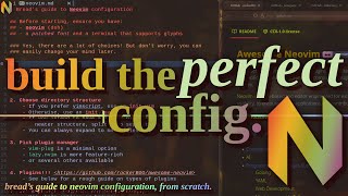 build a perfect neovim config: the only structure you need (full guide, starting from scratch)