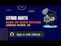 How to Implement Login with Github using Node JS | Github OAuth PassportJS