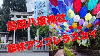 【島田八坂神社・館林アンブレラスカイ】栃木県足利市の島田八坂神社と、群馬県館林市のアンブレラスカイプロジェクトを見に行きました。