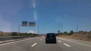 Driving in Portugal: Lisbon-Lagos part2/2. A2 southbound - A22 westbound