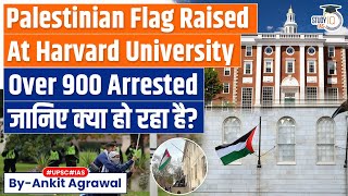 Palestinian Flag Raised At Harvard As Protests Intensify At US Universities | IR | UPSC