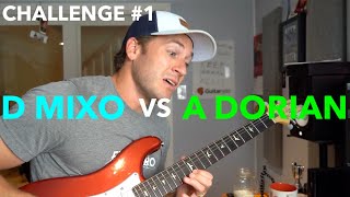 Guitar Melody \u0026 Improvisation Challenge #1 - D Mixolydian vs A Dorian