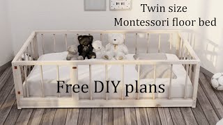 DIY Twin size Montessori floor bed