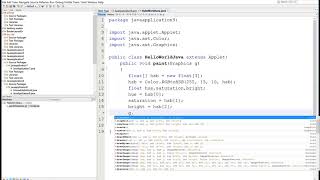 Color RGB To HSB Color Example in Applet