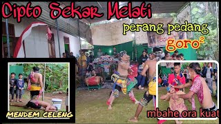 perang pedang lanjut goro goro‼️kuda kepang cipto sekar melati 🐴 kalisat‼️ live silulut