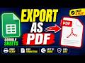 How To Export Google Sheet As PDF | Save Google Sheets Easily